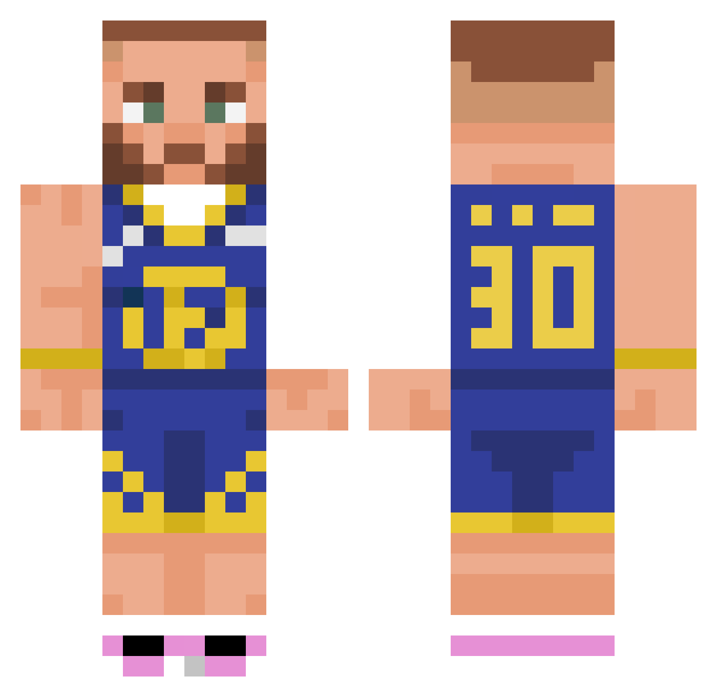 StephShort Minecraft skin, front and back view