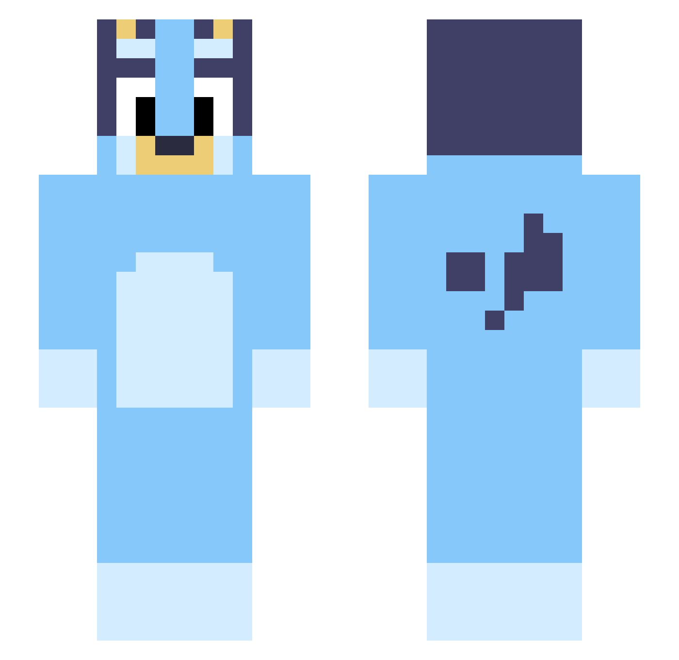 soaptheduck Minecraft skin, front and back view