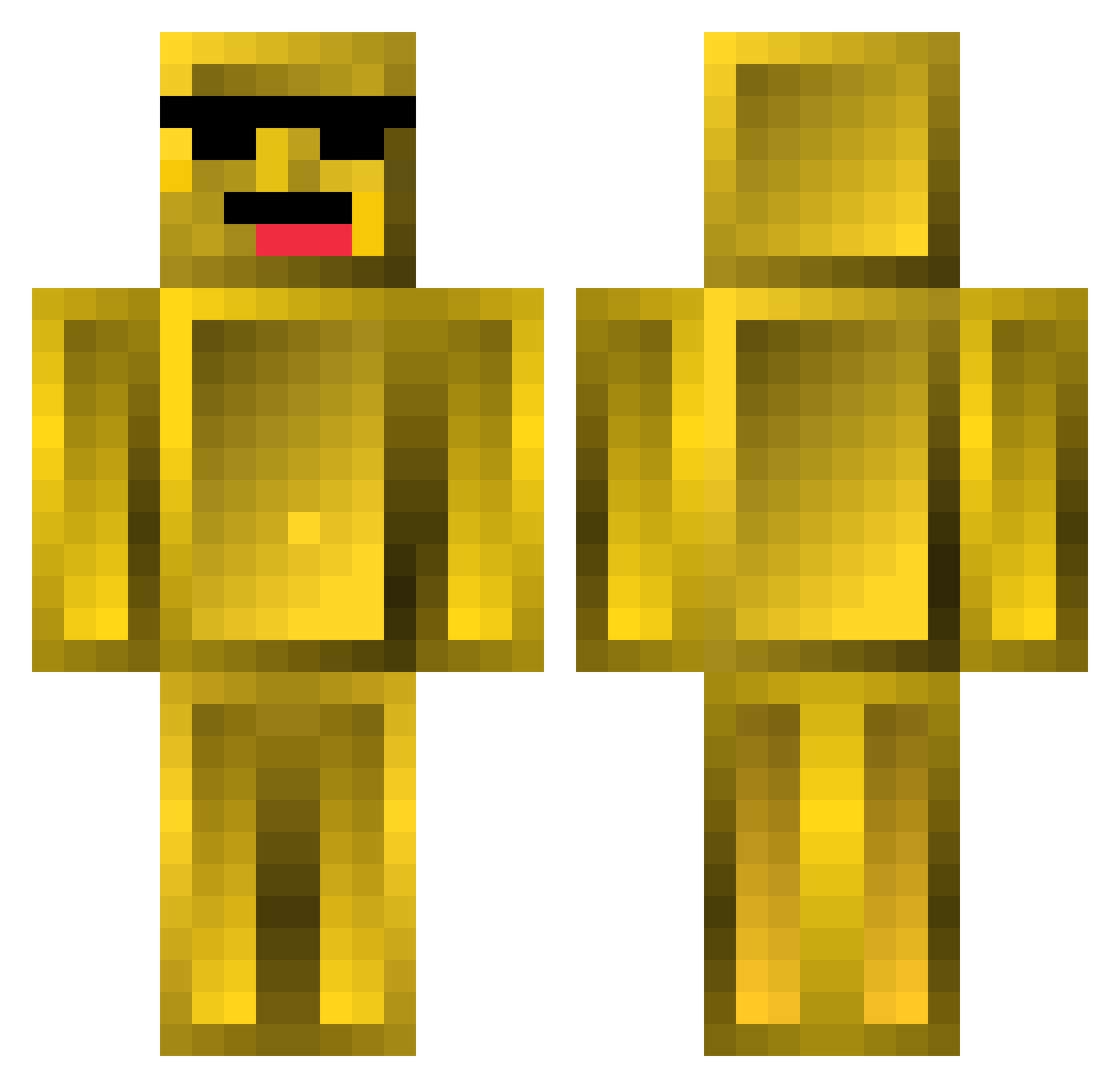 Wop923RM Minecraft skin, front and back view