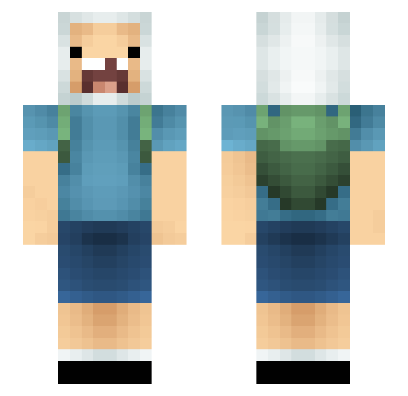 33Tabasko Minecraft skin, front and back view