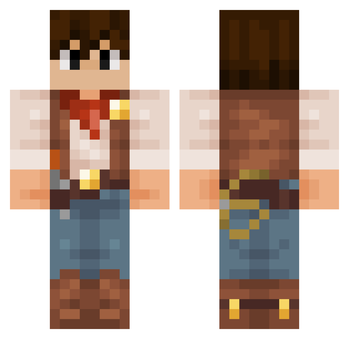 Croissant2010 Minecraft skin, front and back view