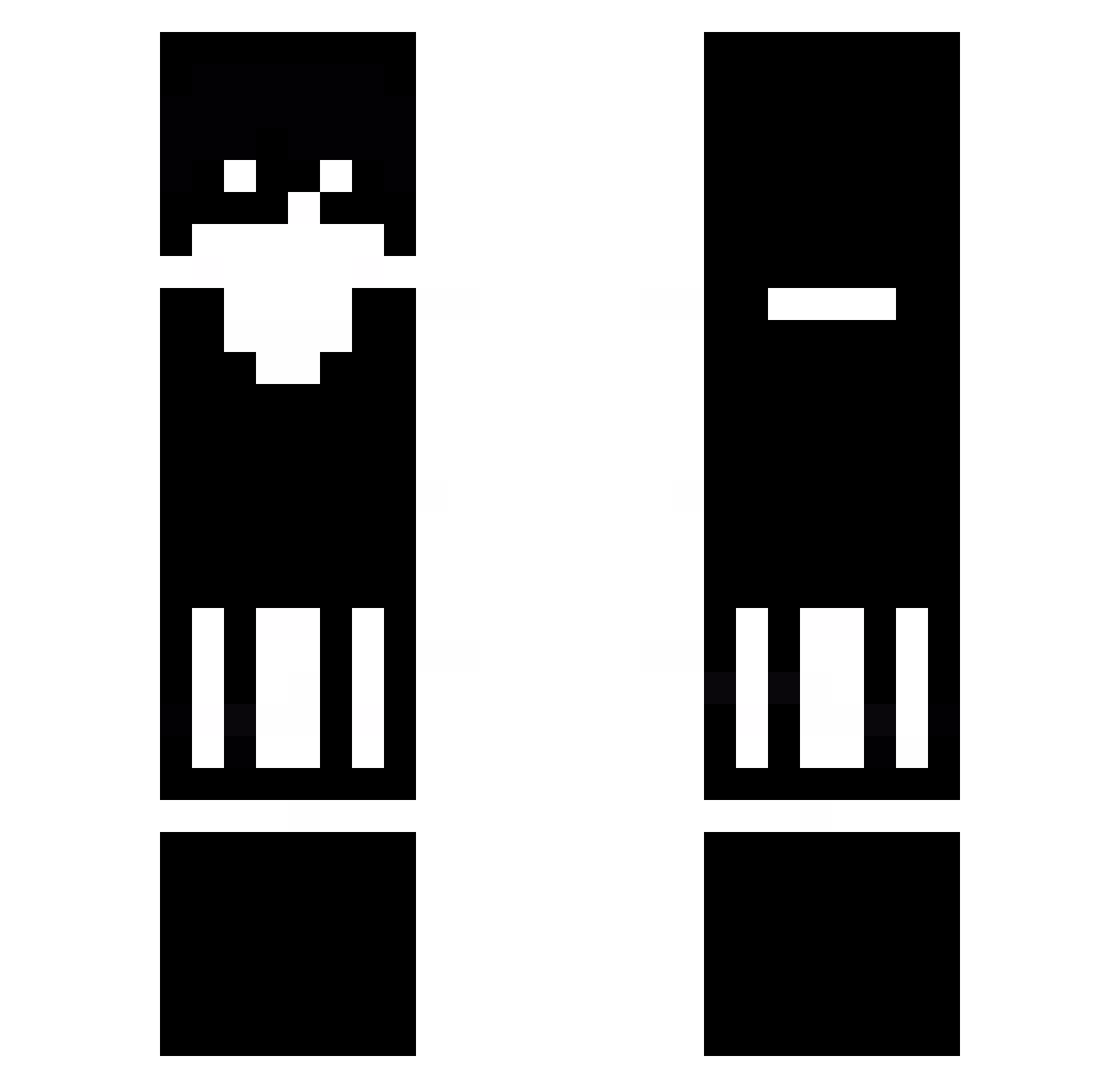 spiralcrim Minecraft skin, front and back view