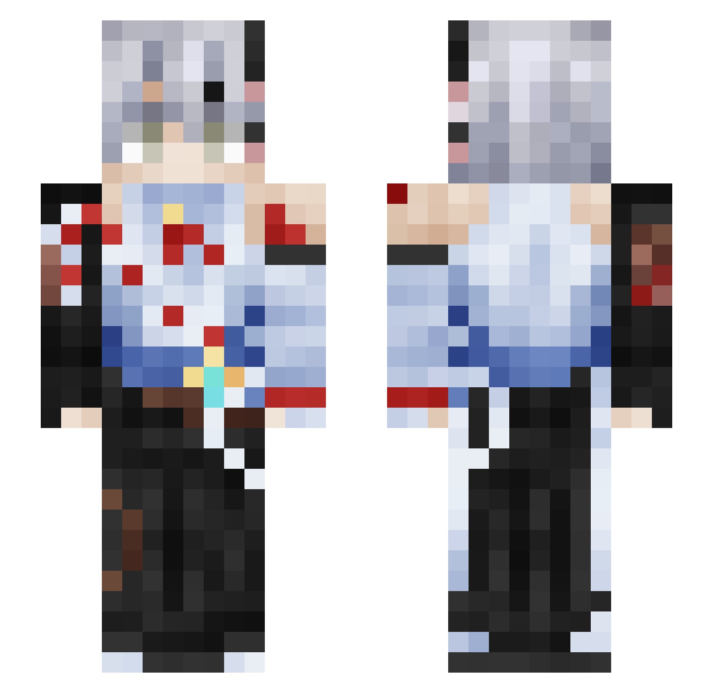 Slay_The_Spire Minecraft skin, front and back view