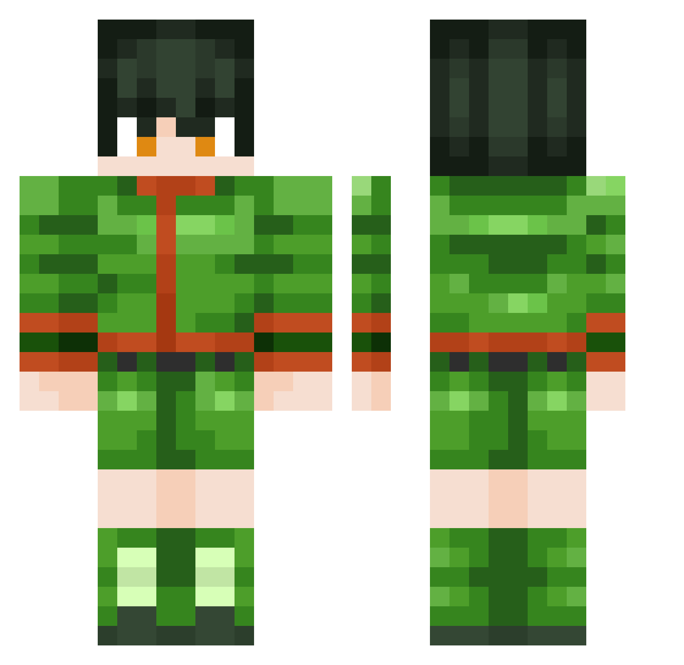 mattman724 Minecraft skin, front and back view