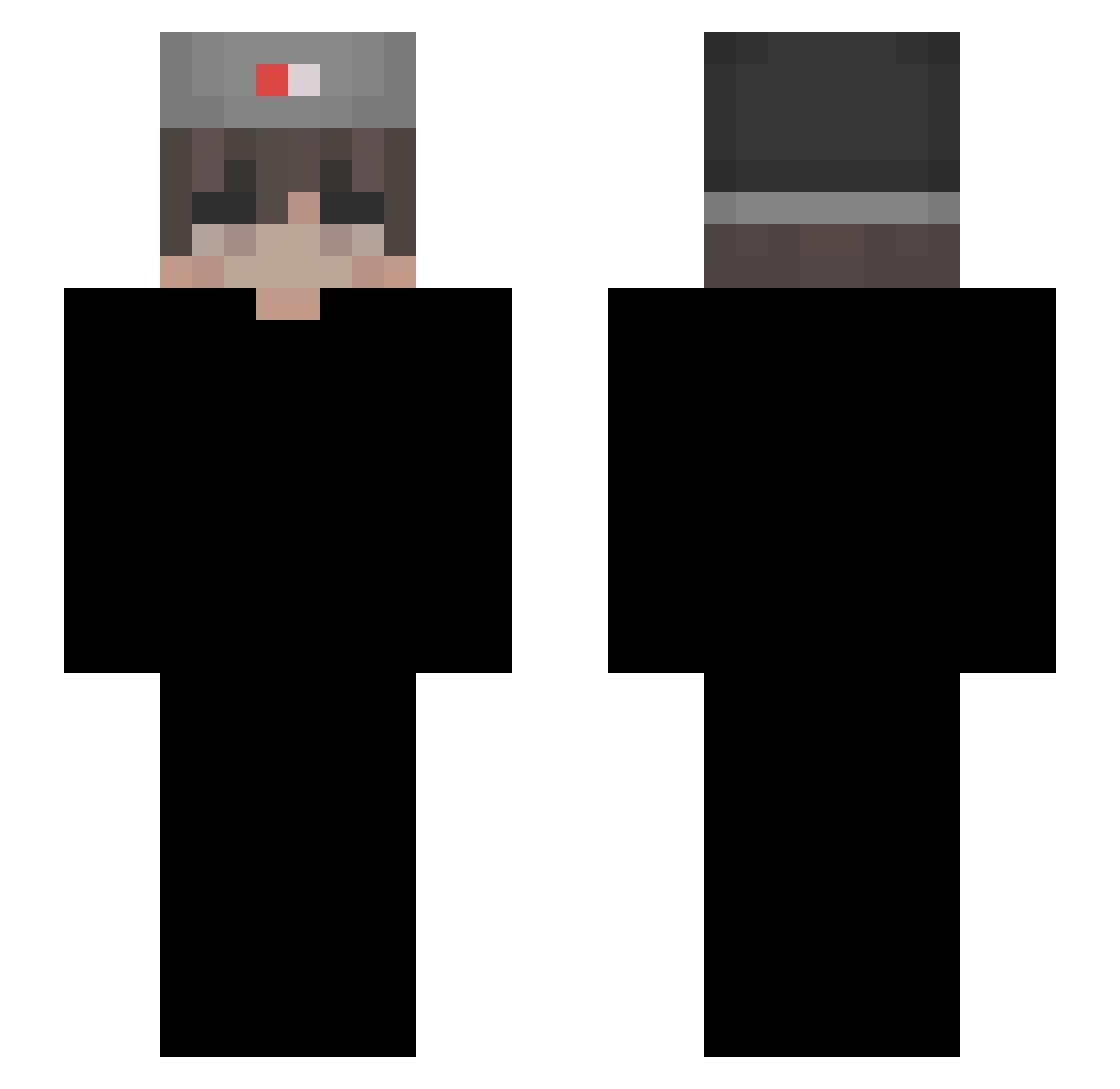 maggetboy Minecraft skin, front and back view