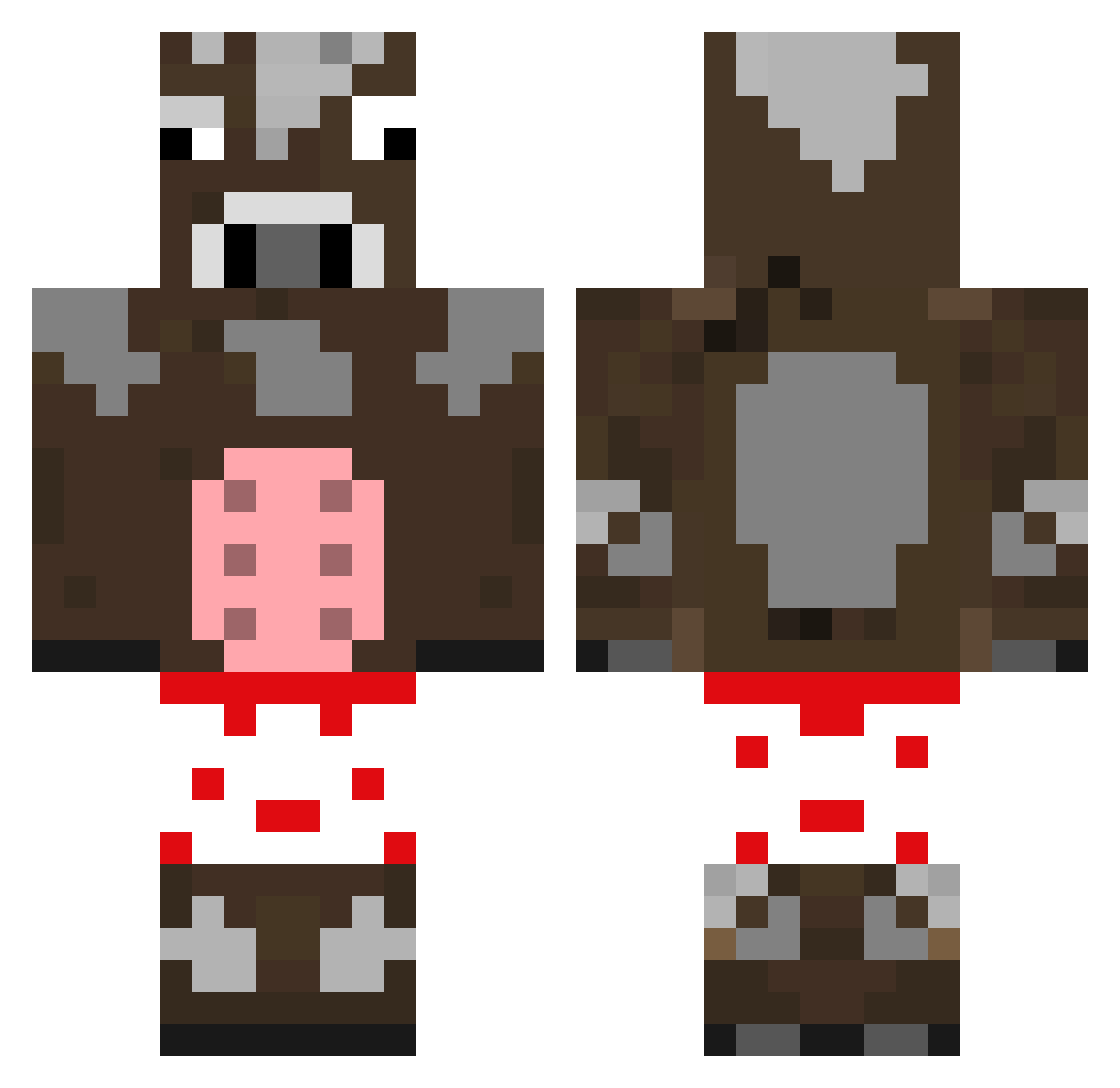 sisco4 Minecraft skin, front and back view