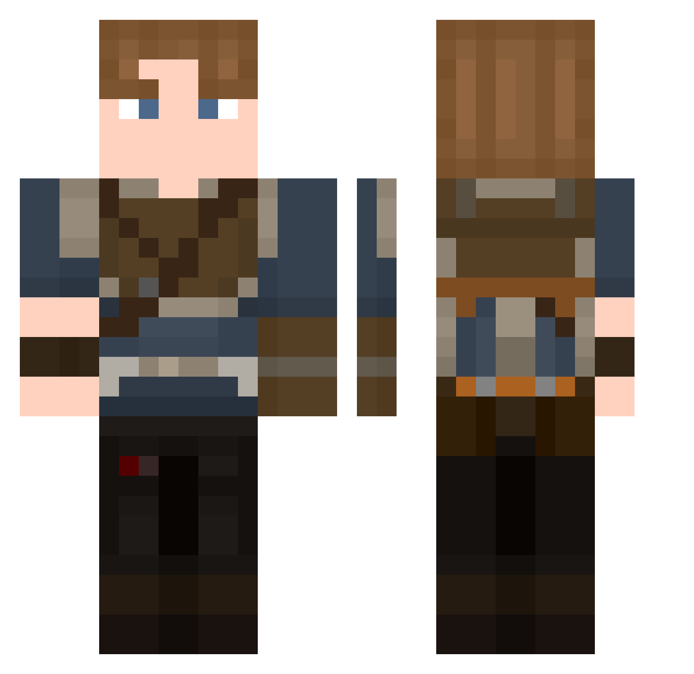 LH104729 Minecraft skin, front and back view