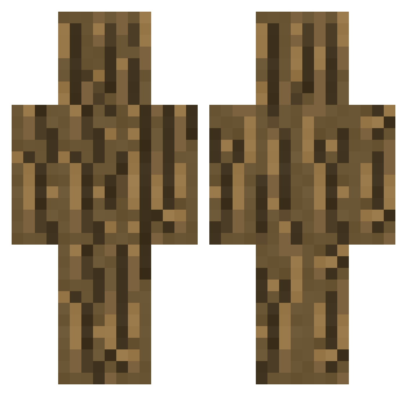 grayplayz Minecraft skin, front and back view