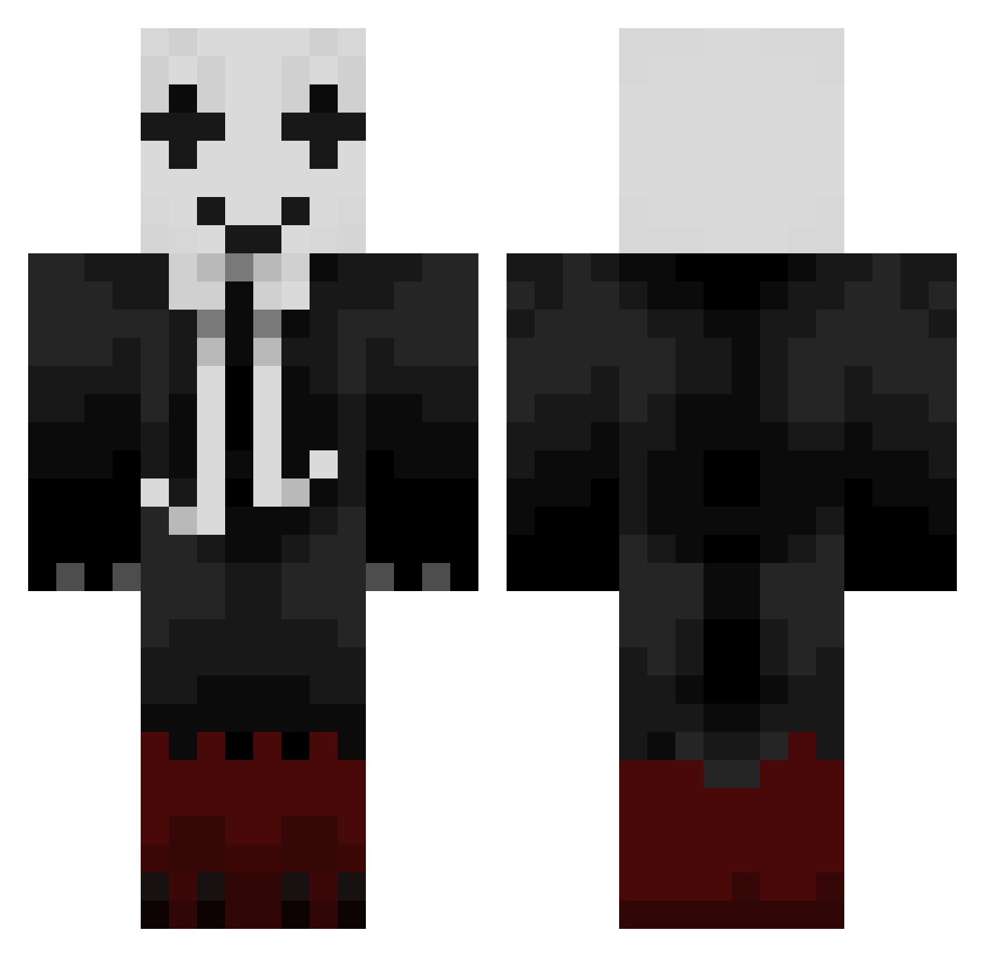 Cydmetery Minecraft skin, front and back view