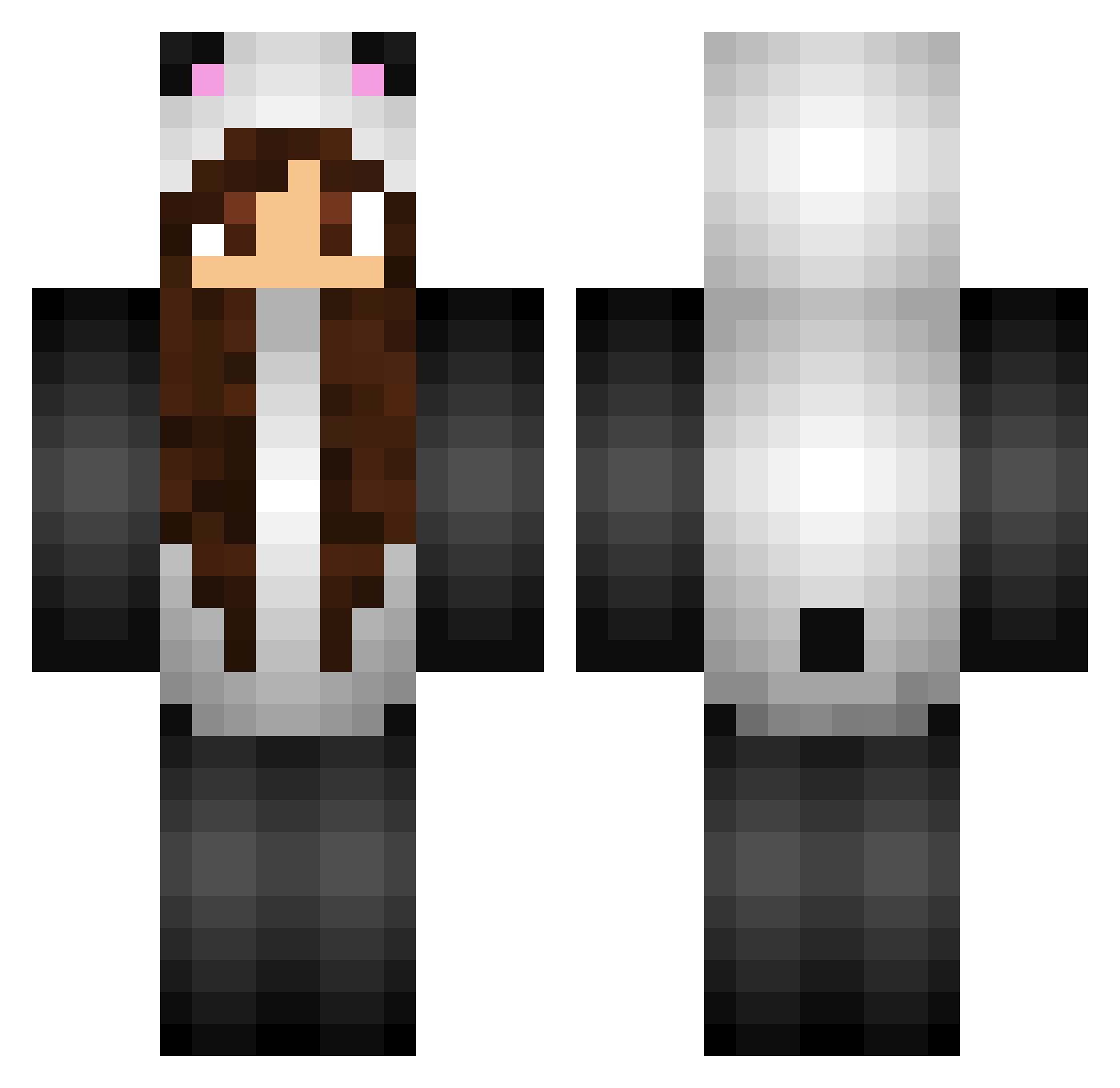 Ashleigh Minecraft skin, front and back view