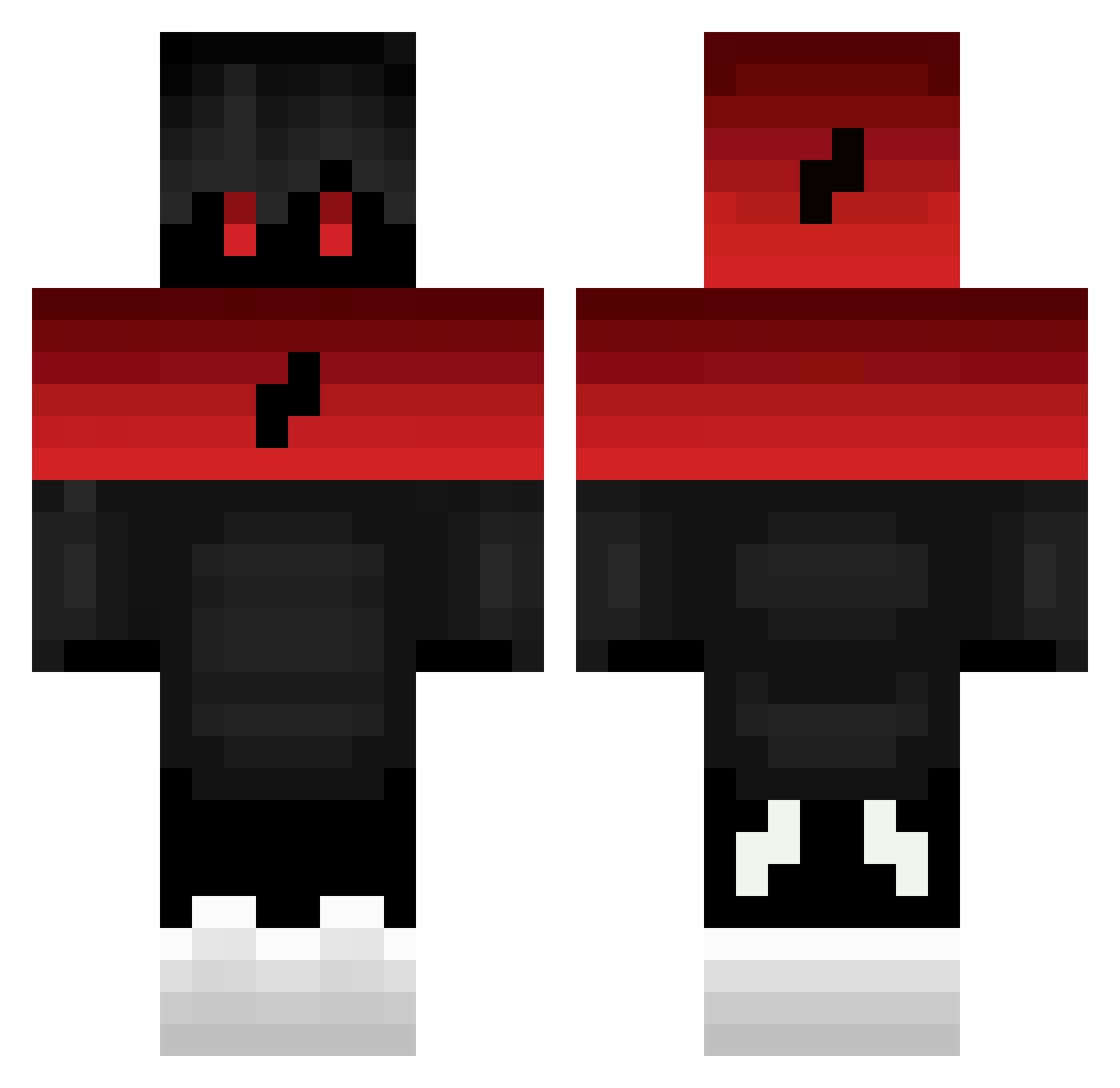 Somewheres Minecraft skin, front and back view