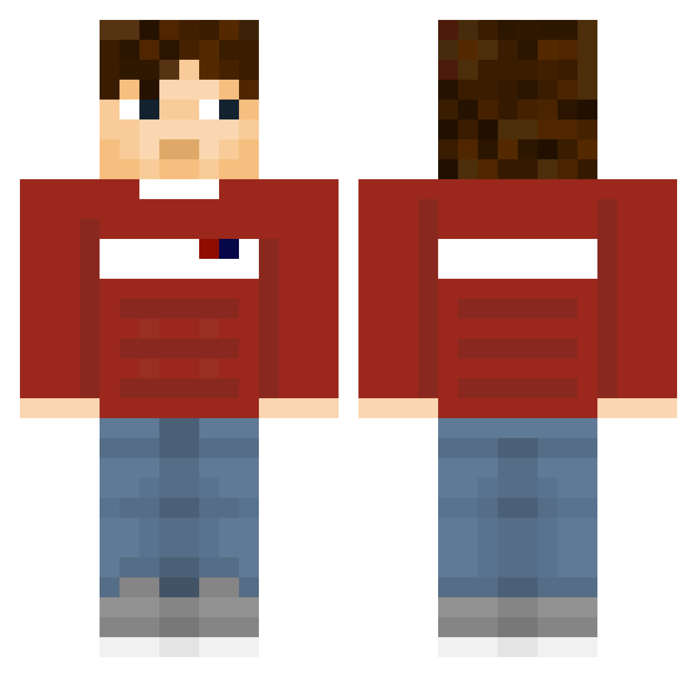 HenryTwist Minecraft skin, front and back view