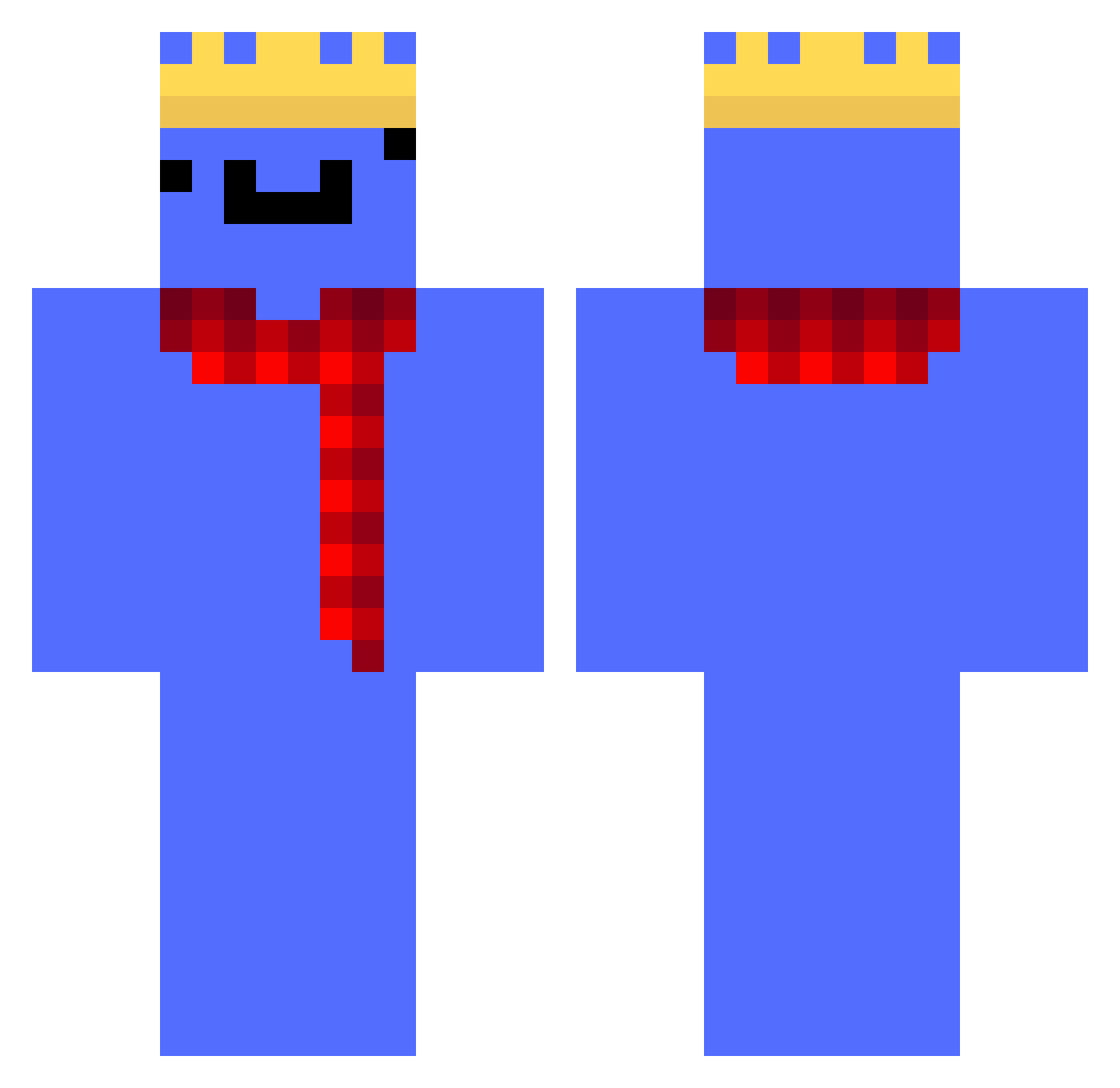 Aerialist5k Minecraft skin, front and back view