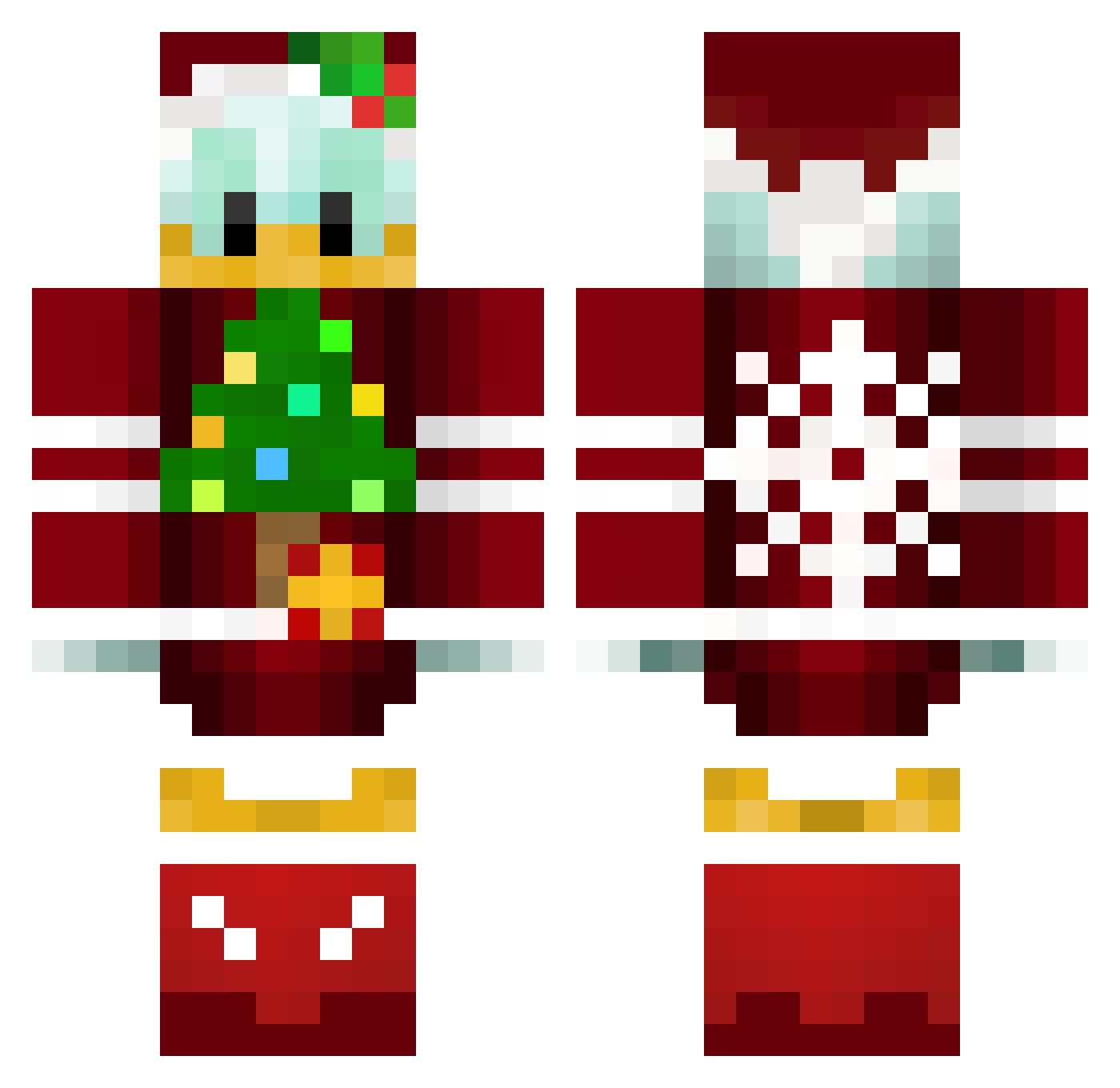 mamyvero Minecraft skin, front and back view