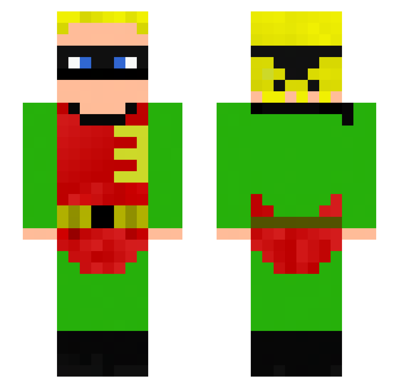 iagoGOAT Minecraft skin, front and back view