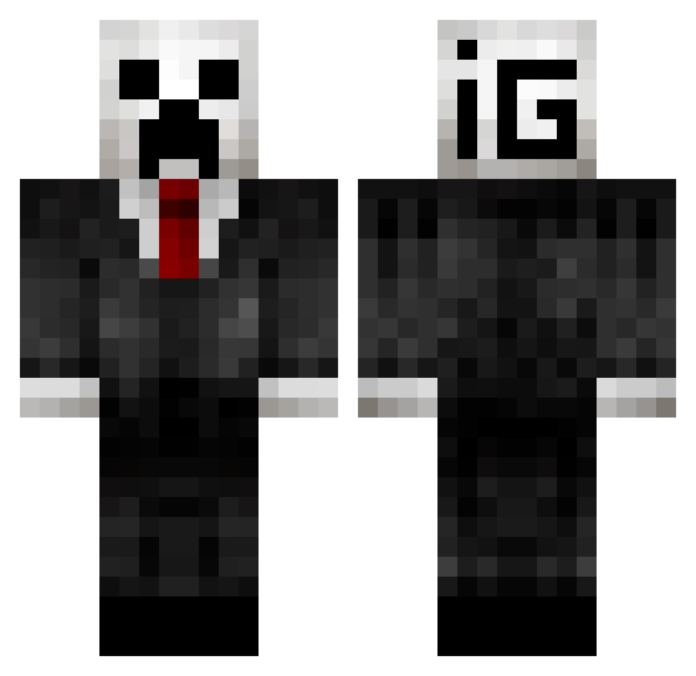 Jiui Minecraft skin, front and back view