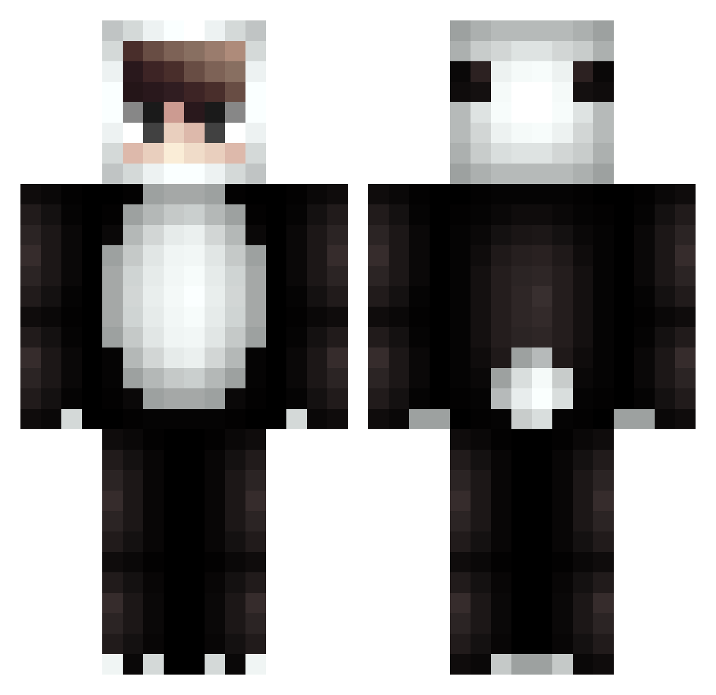 Spo0kyLiziu Minecraft skin, front and back view