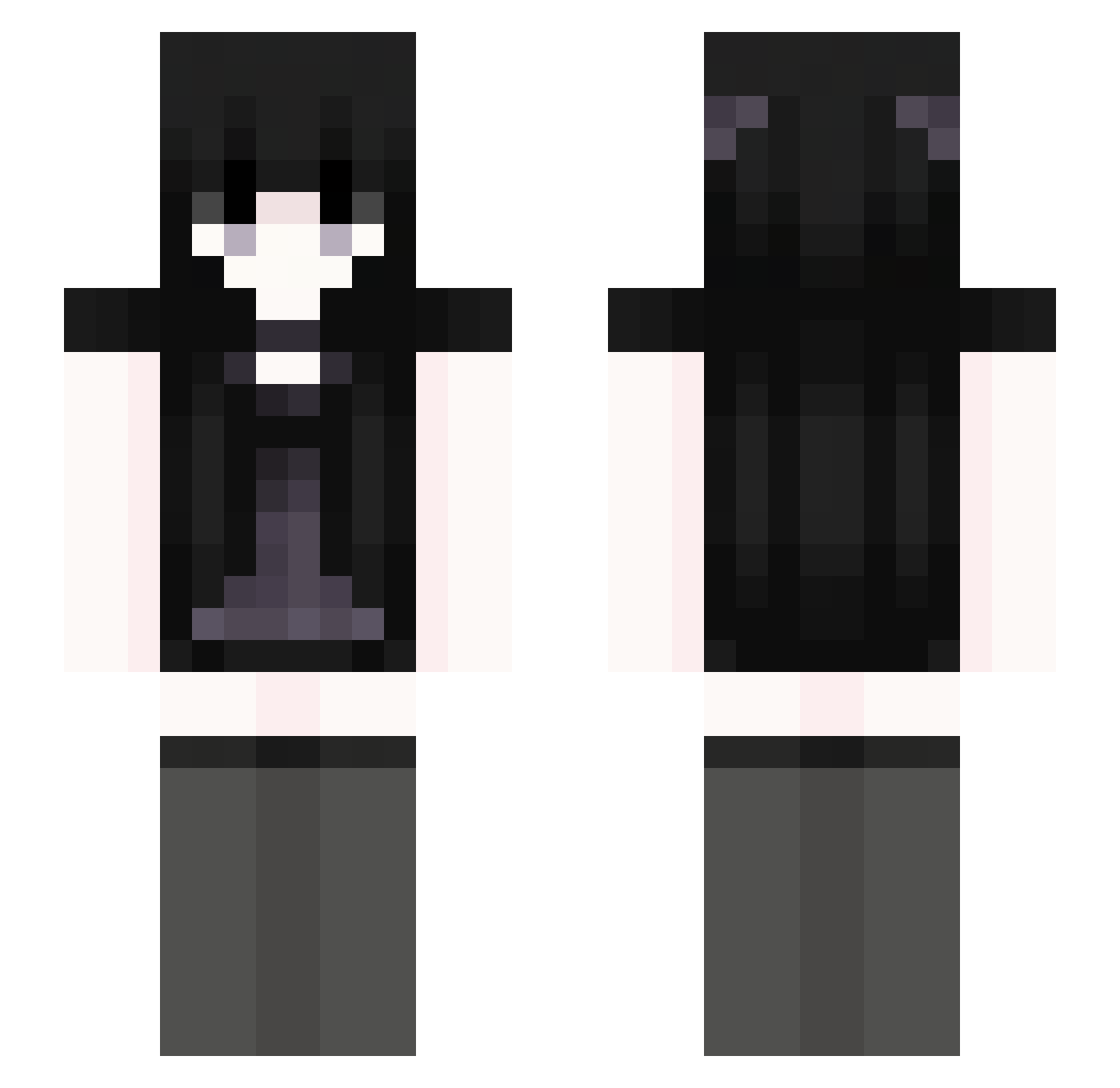 eaven Minecraft skin, front and back view
