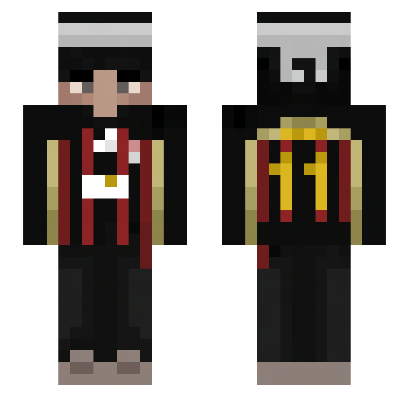 _hapha Minecraft skin, front and back view