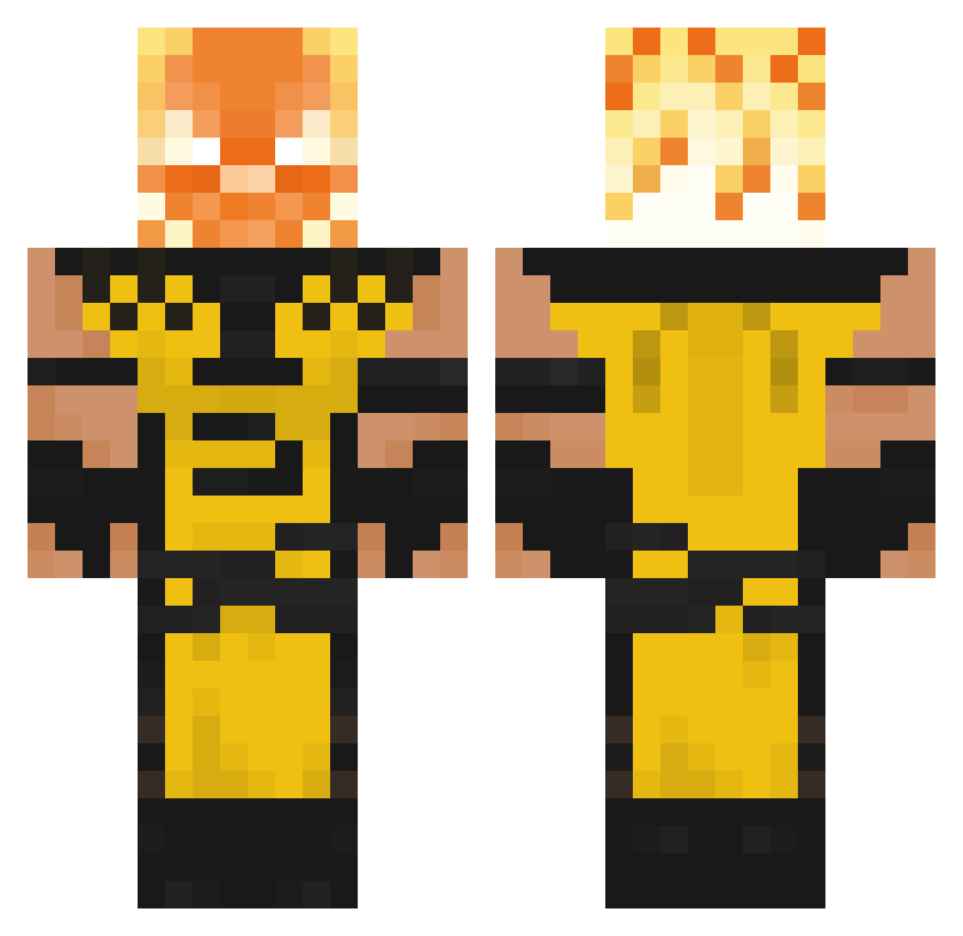 partisan_disco9 Minecraft skin, front and back view