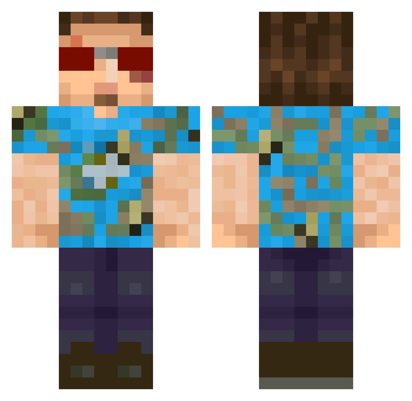 gameon201503 Minecraft skin, front and back view