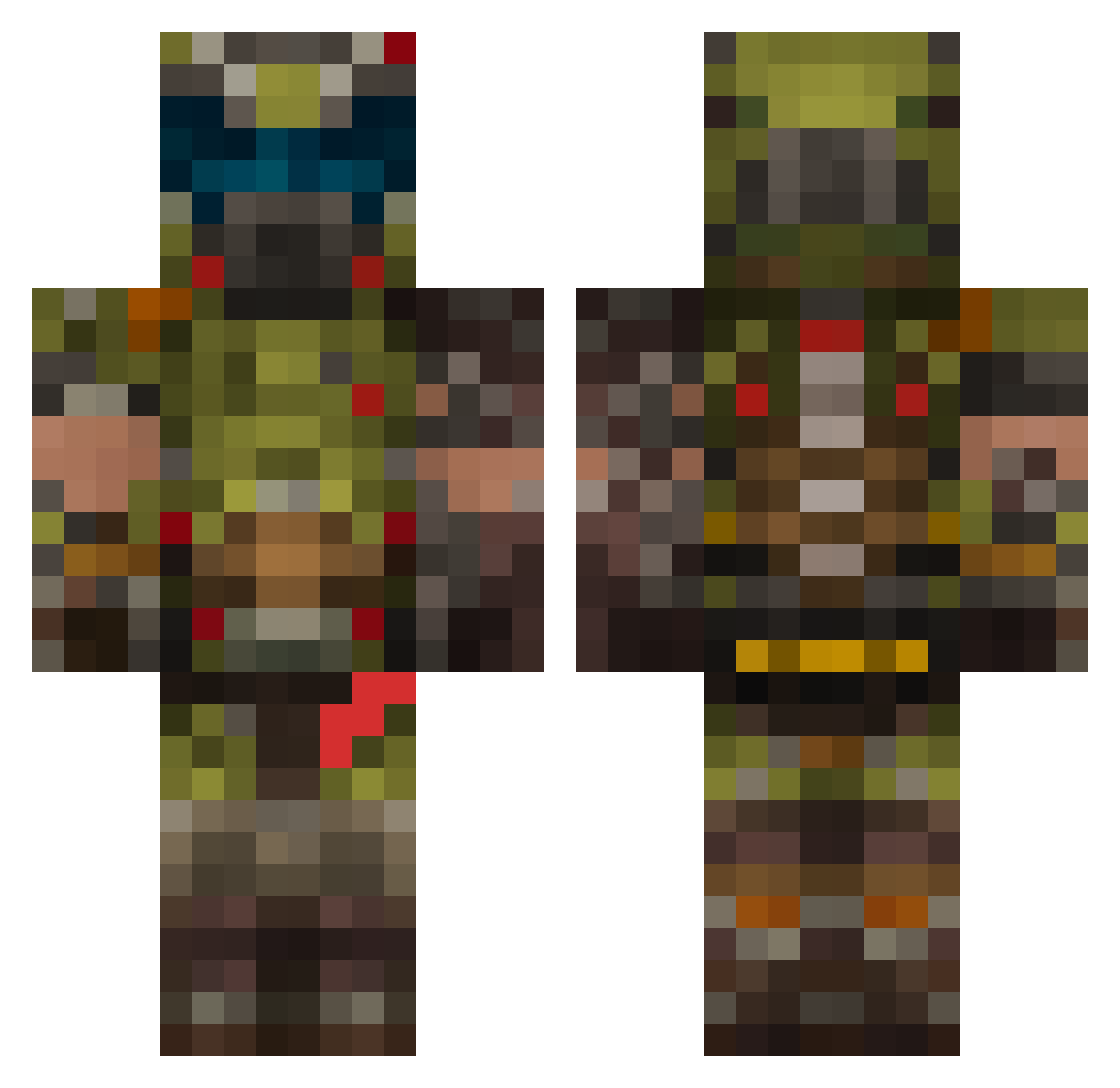 Renji_1135 Minecraft skin, front and back view
