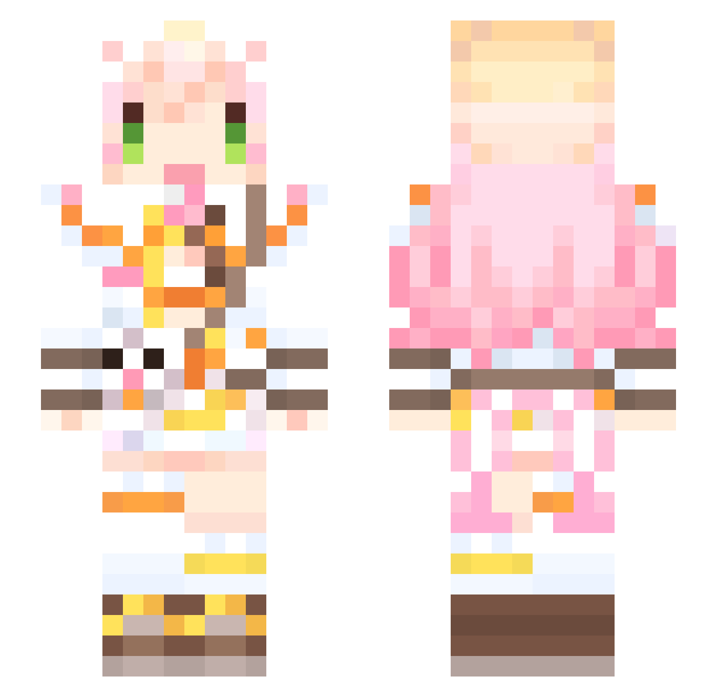 shashaMAX Minecraft skin, front and back view