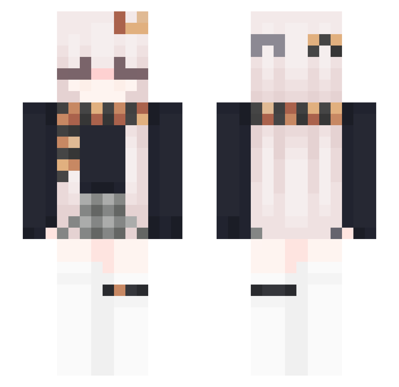 ChickenCantaloup Minecraft skin, front and back view