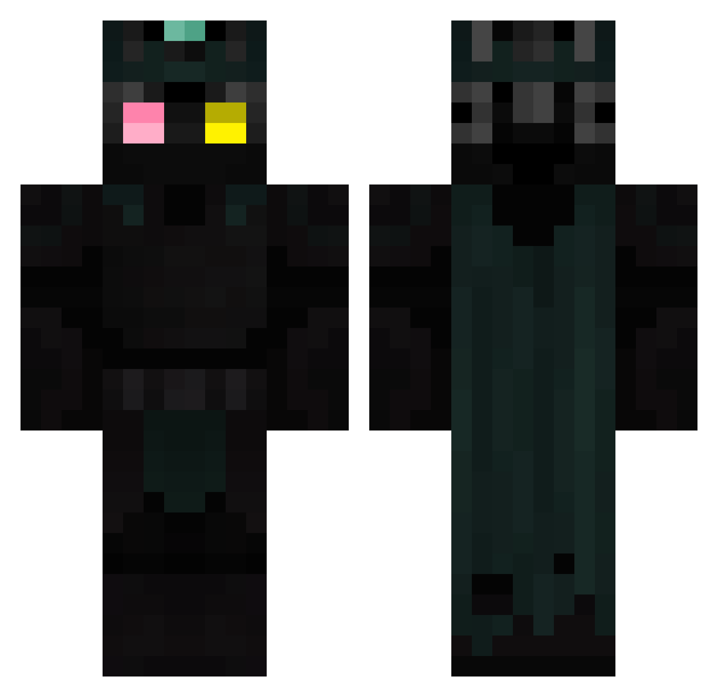 ruitsand Minecraft skin, front and back view