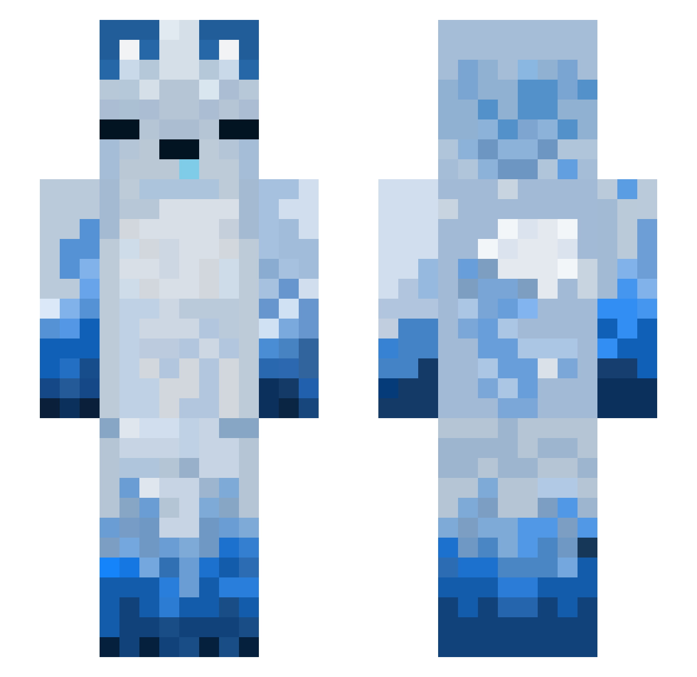 Only_A_Fox Minecraft skin, front and back view