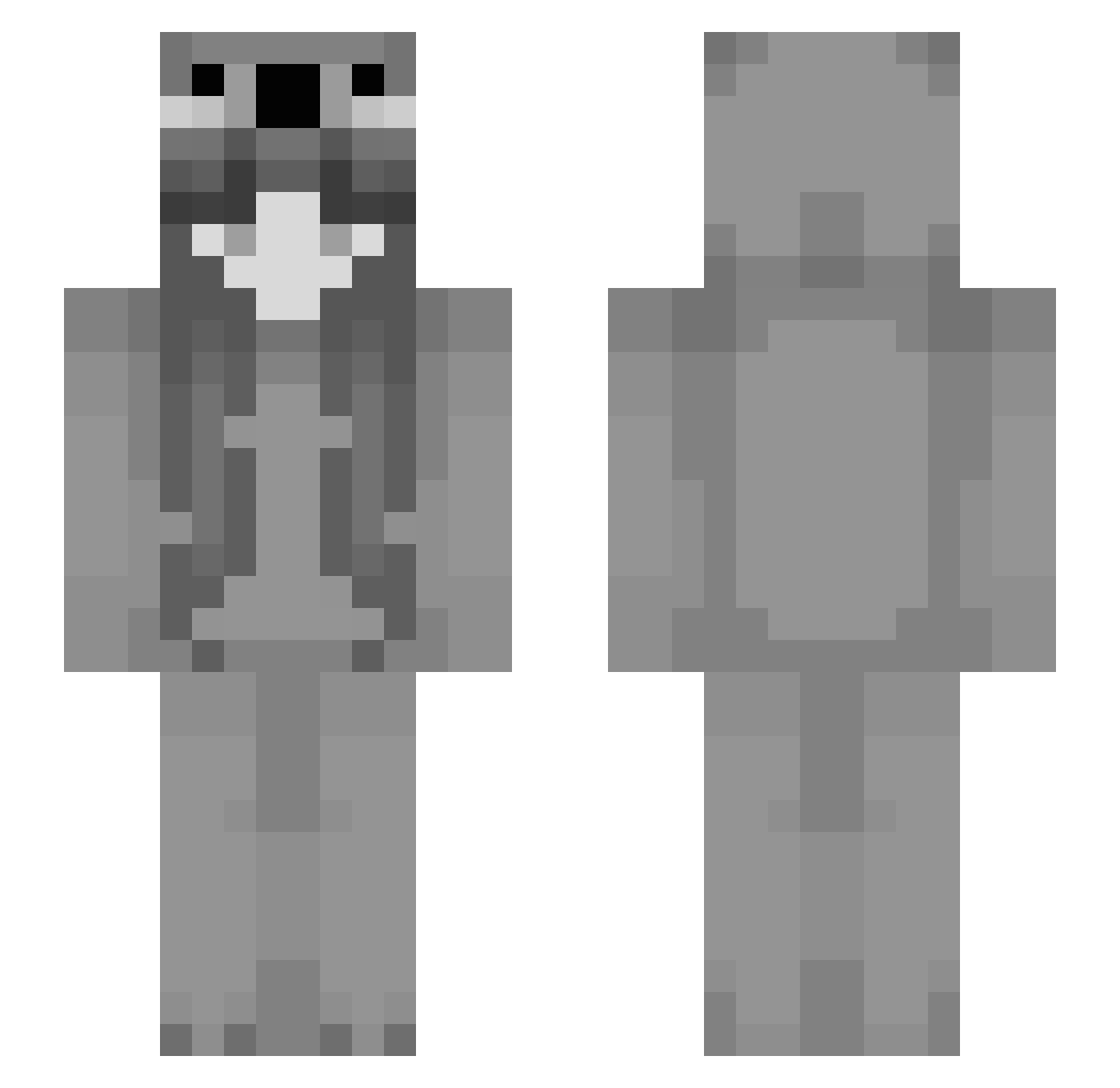 xMatyy Minecraft skin, front and back view