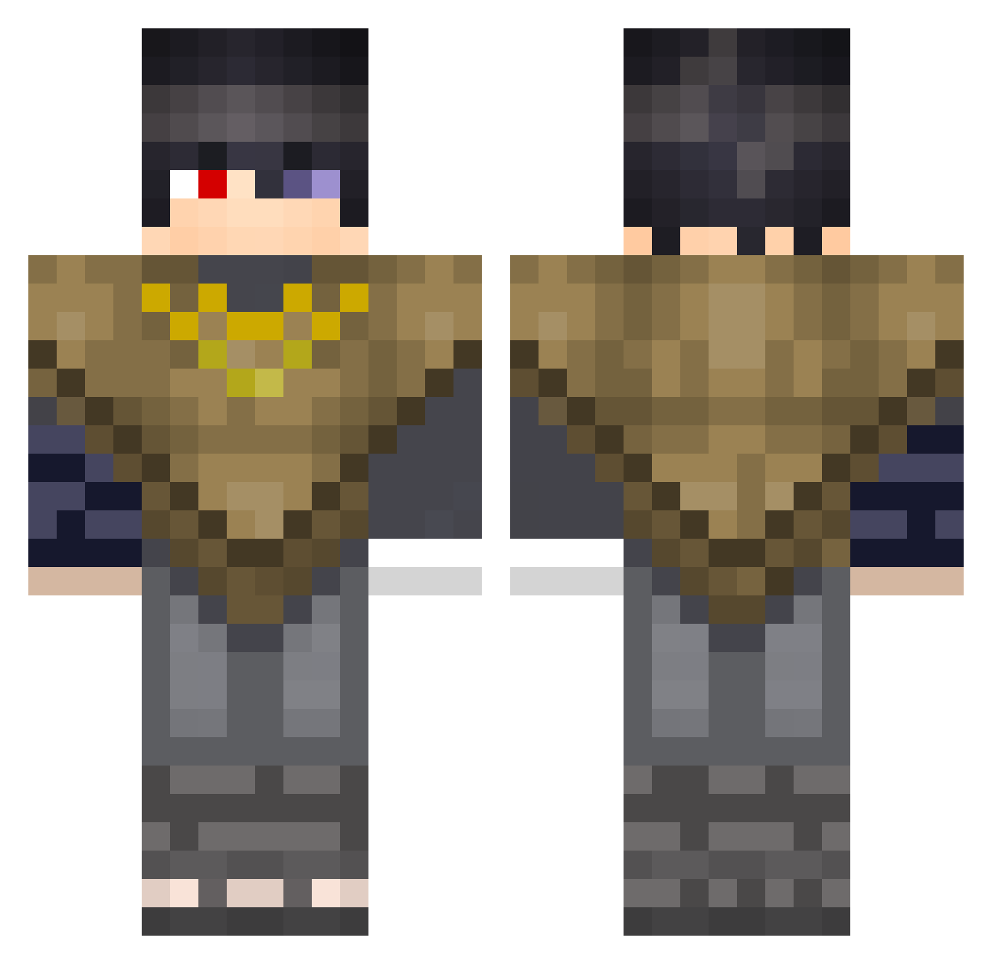 sigmamoggerugur Minecraft skin, front and back view