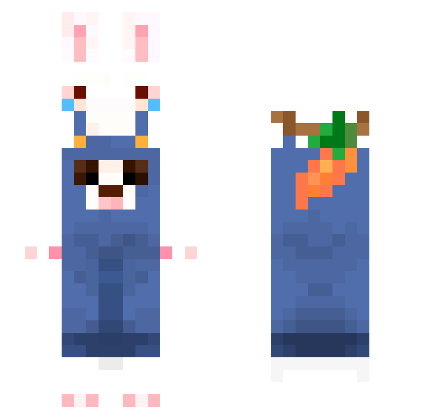 zi_eunn Minecraft skin, front and back view