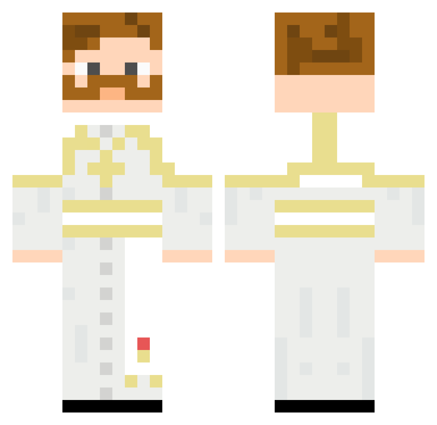 Rayzax Minecraft skin, front and back view