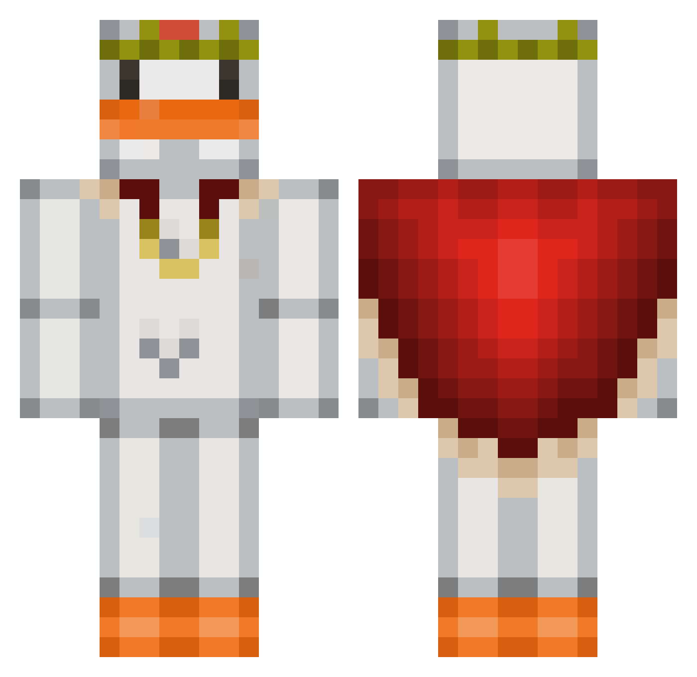 vikkistar Minecraft skin, front and back view