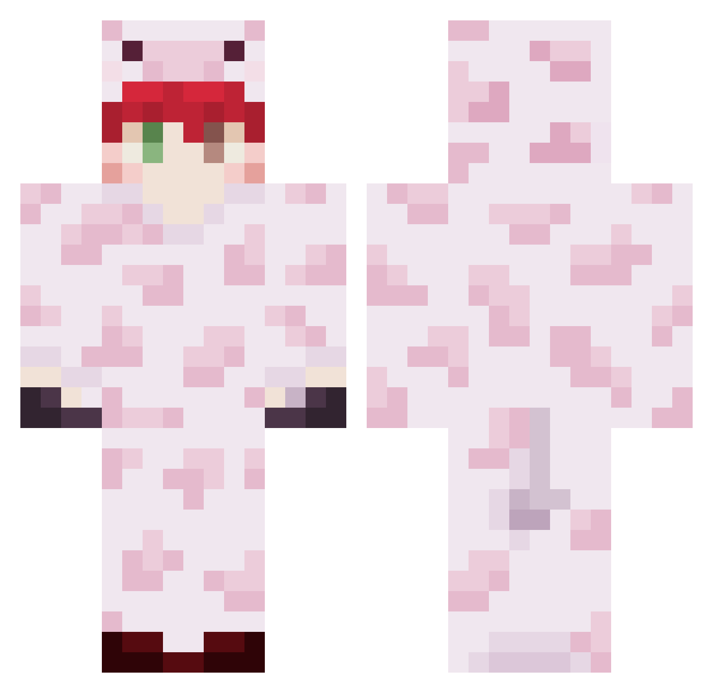 OdenWarlock Minecraft skin, front and back view