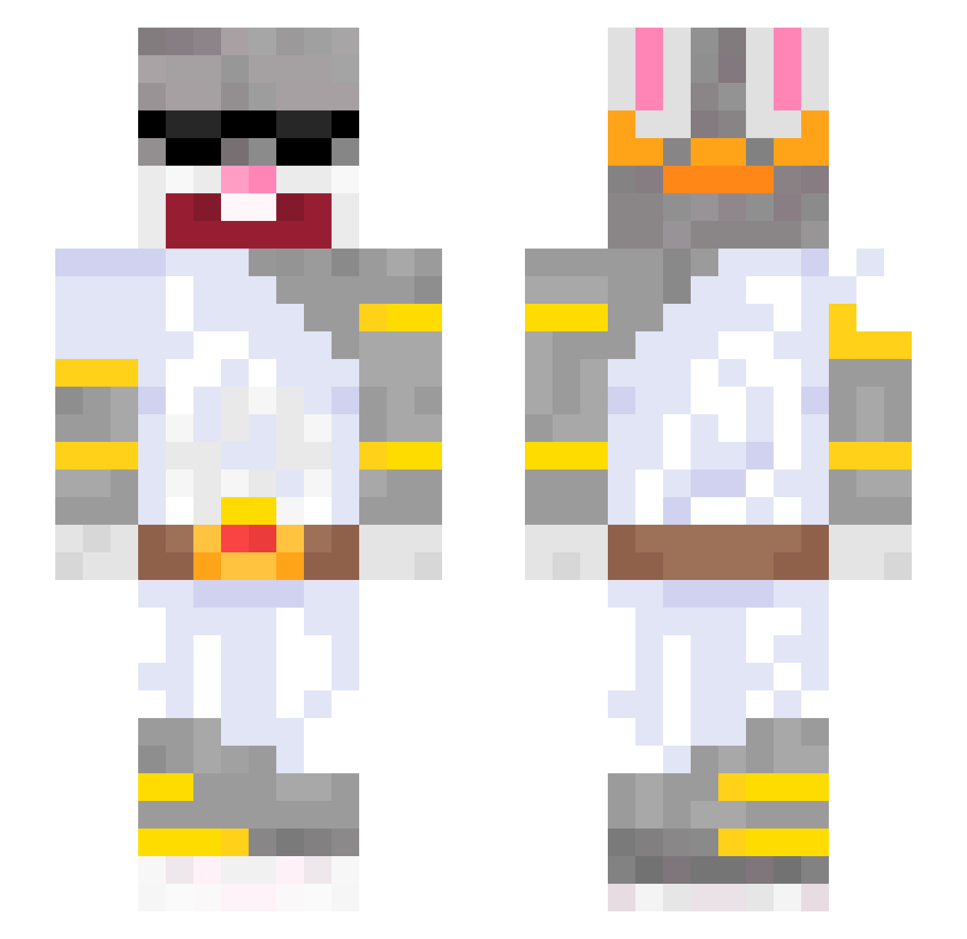 soy_iKaros Minecraft skin, front and back view