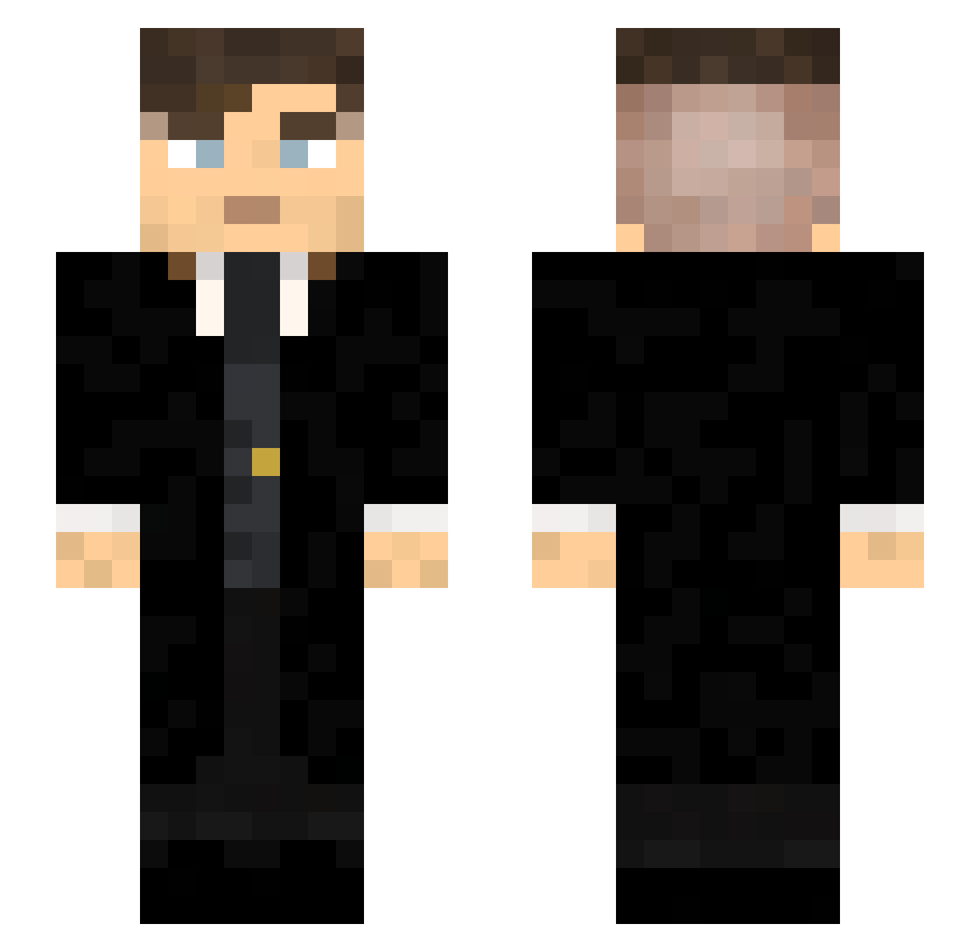 ReinyDerAlteSack Minecraft skin, front and back view