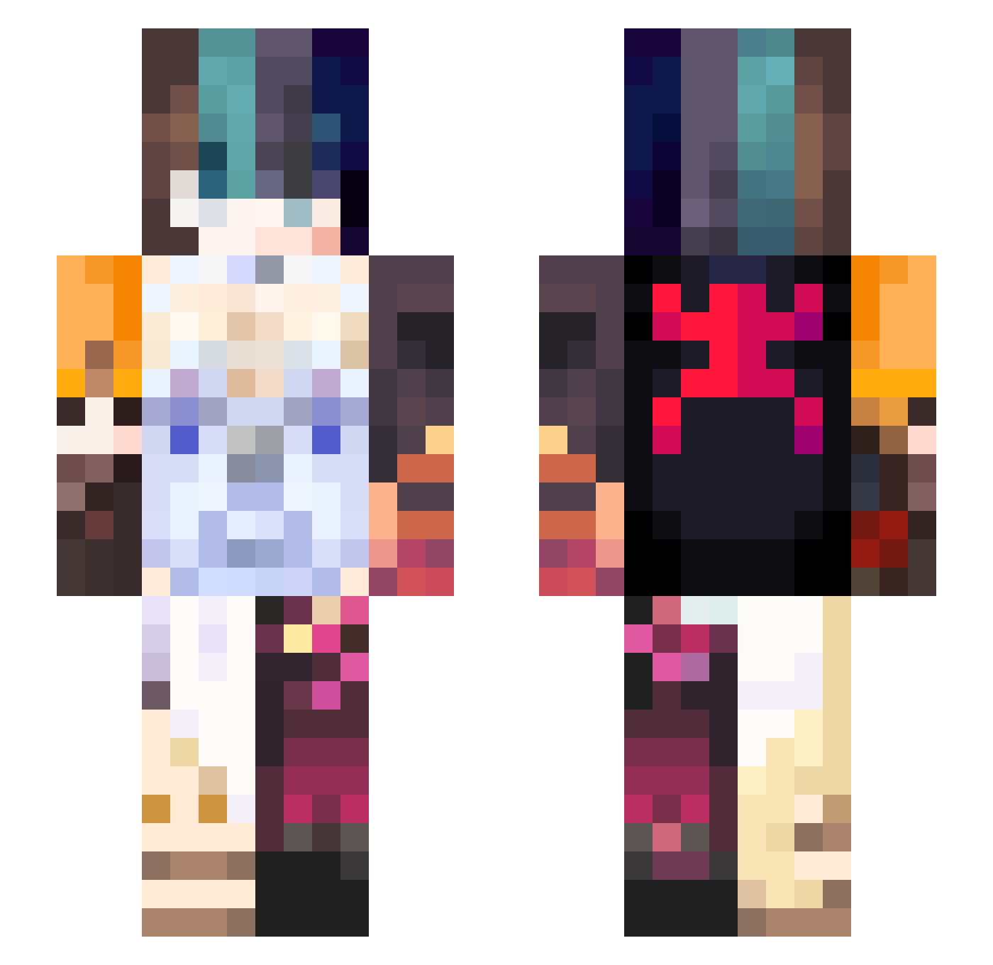 glebsmith713 Minecraft skin, front and back view