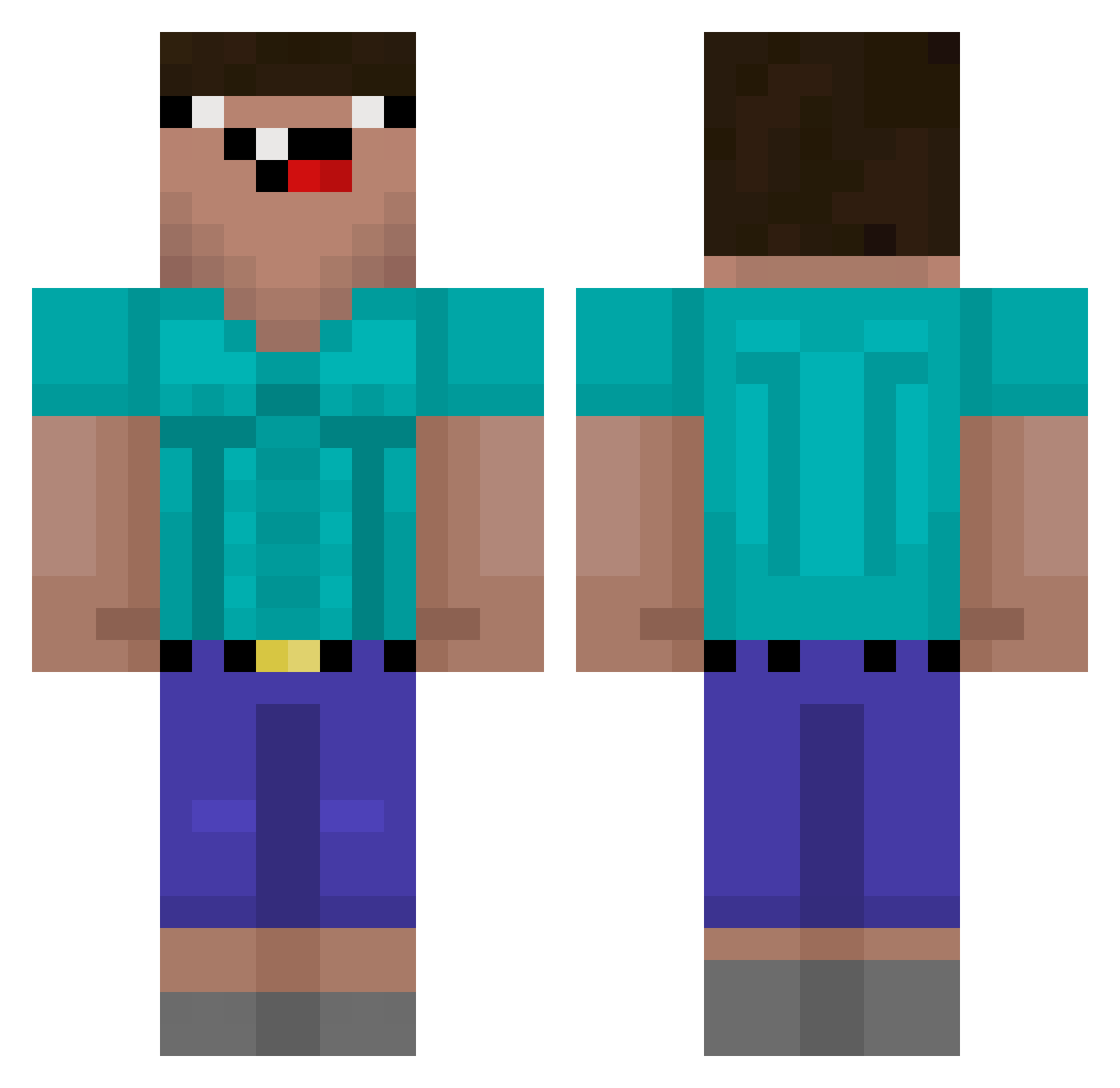 Sacro1111 Minecraft skin, front and back view