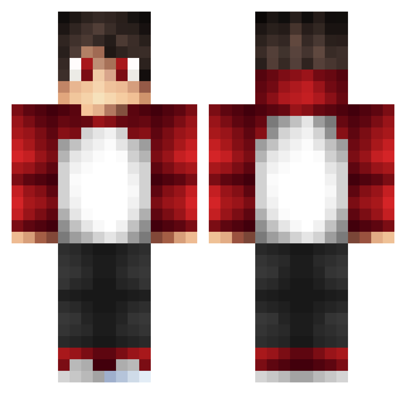 OlivierDEV Minecraft skin, front and back view