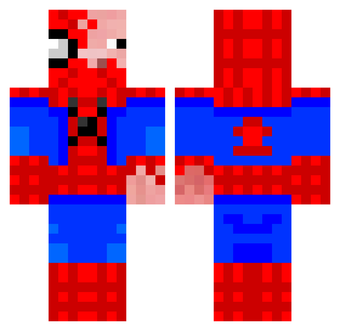 Spider_pig3 Minecraft skin, front and back view