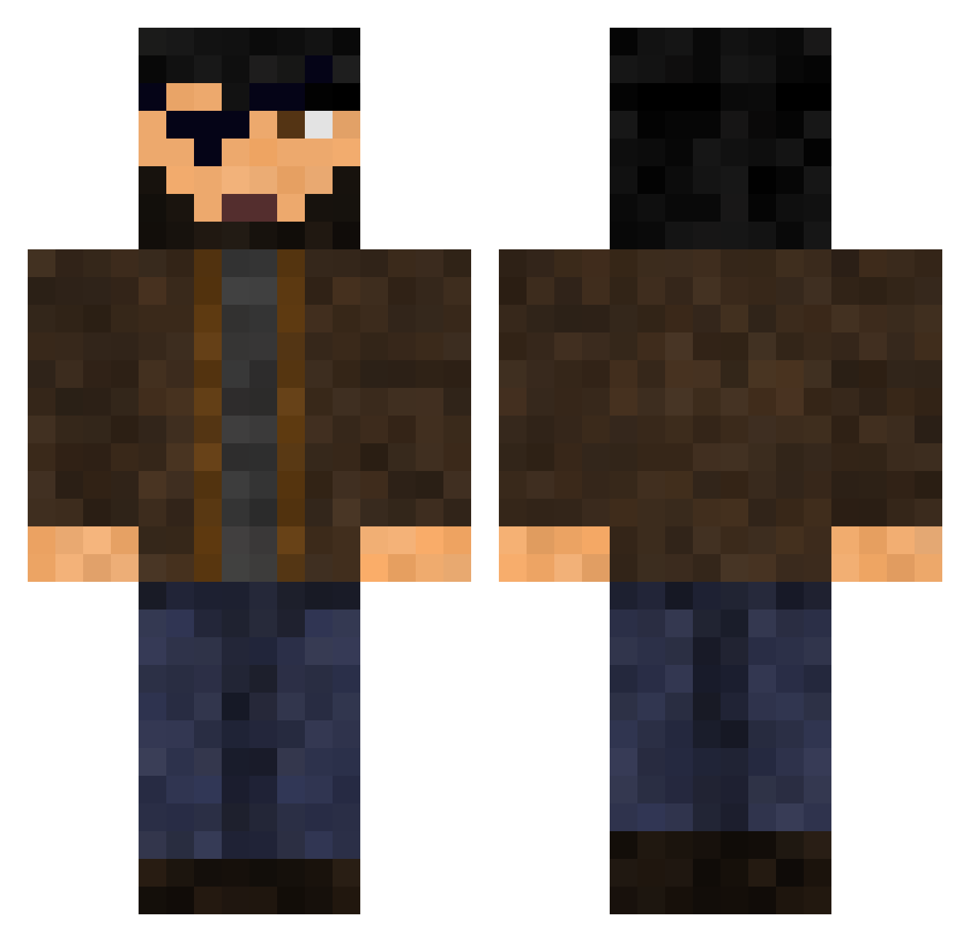 DatBoiBiz Minecraft skin, front and back view