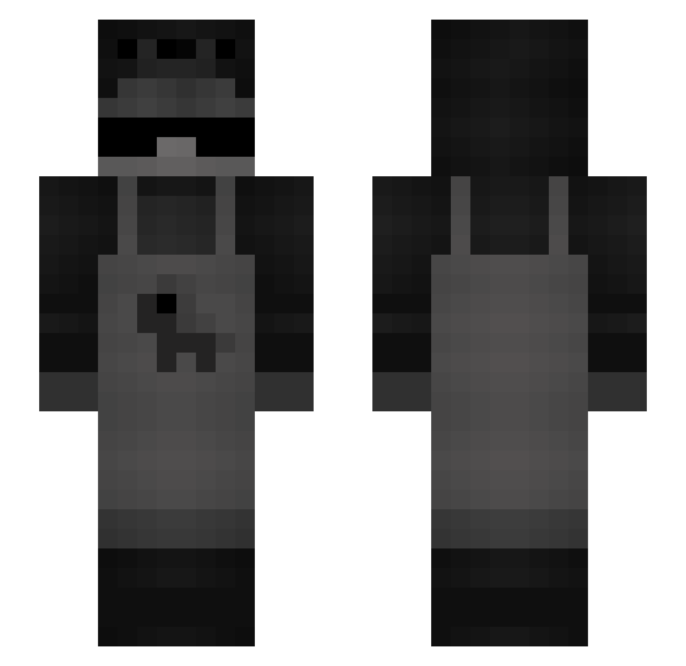 Shijuza Minecraft skin, front and back view
