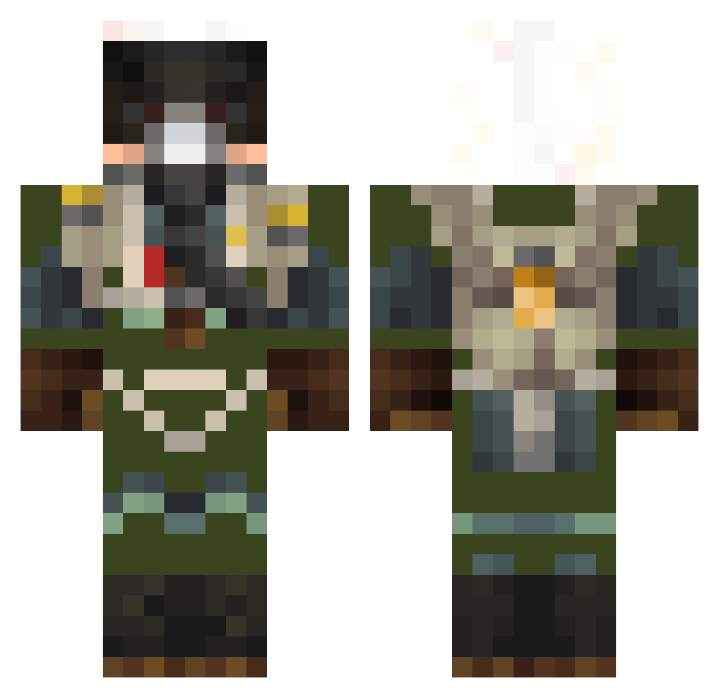 shreedde Minecraft skin, front and back view