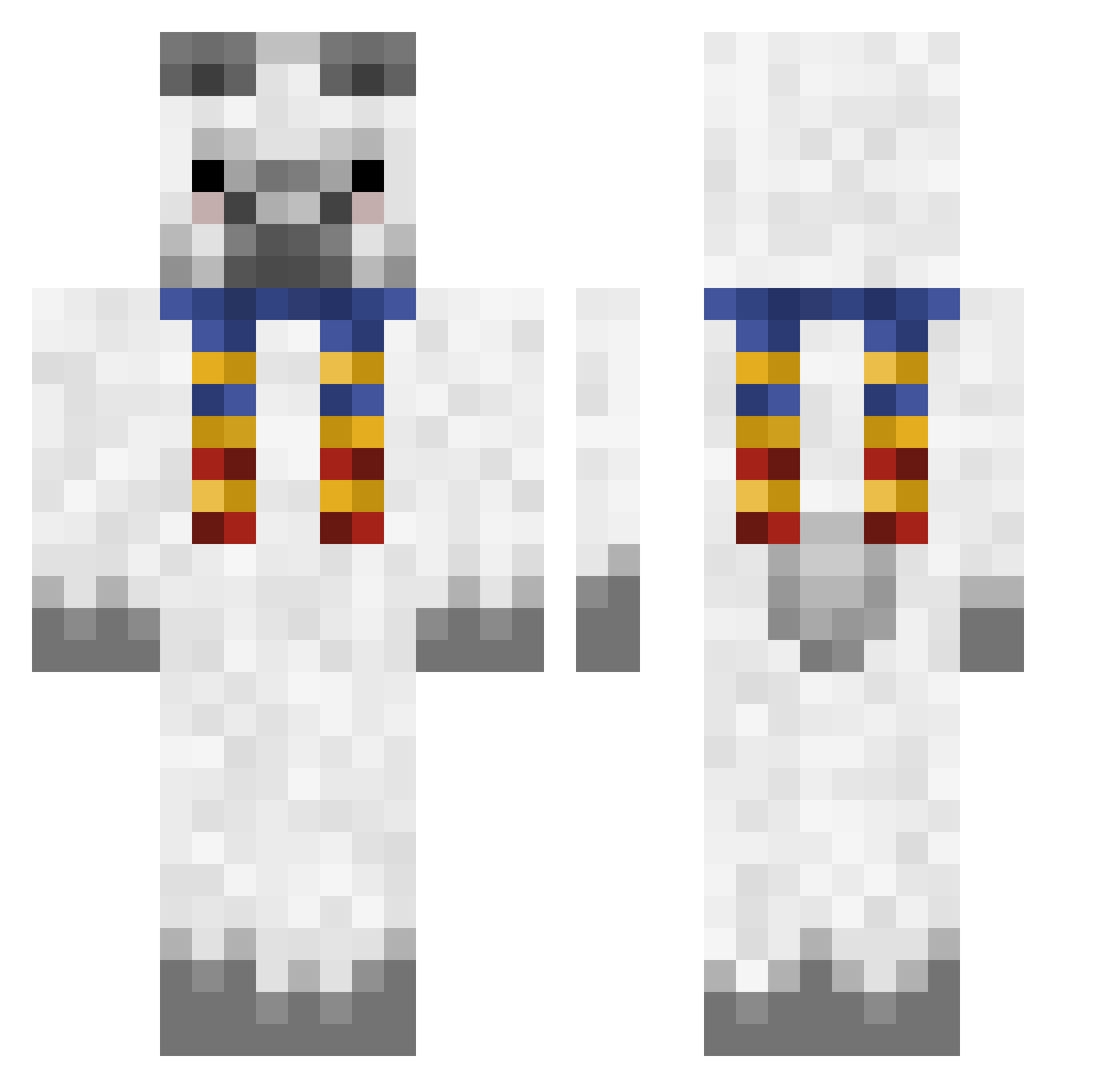 OlamaBinladen Minecraft skin, front and back view