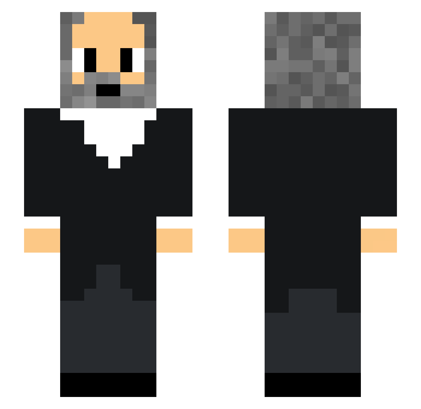 Vulgopatriota Minecraft skin, front and back view