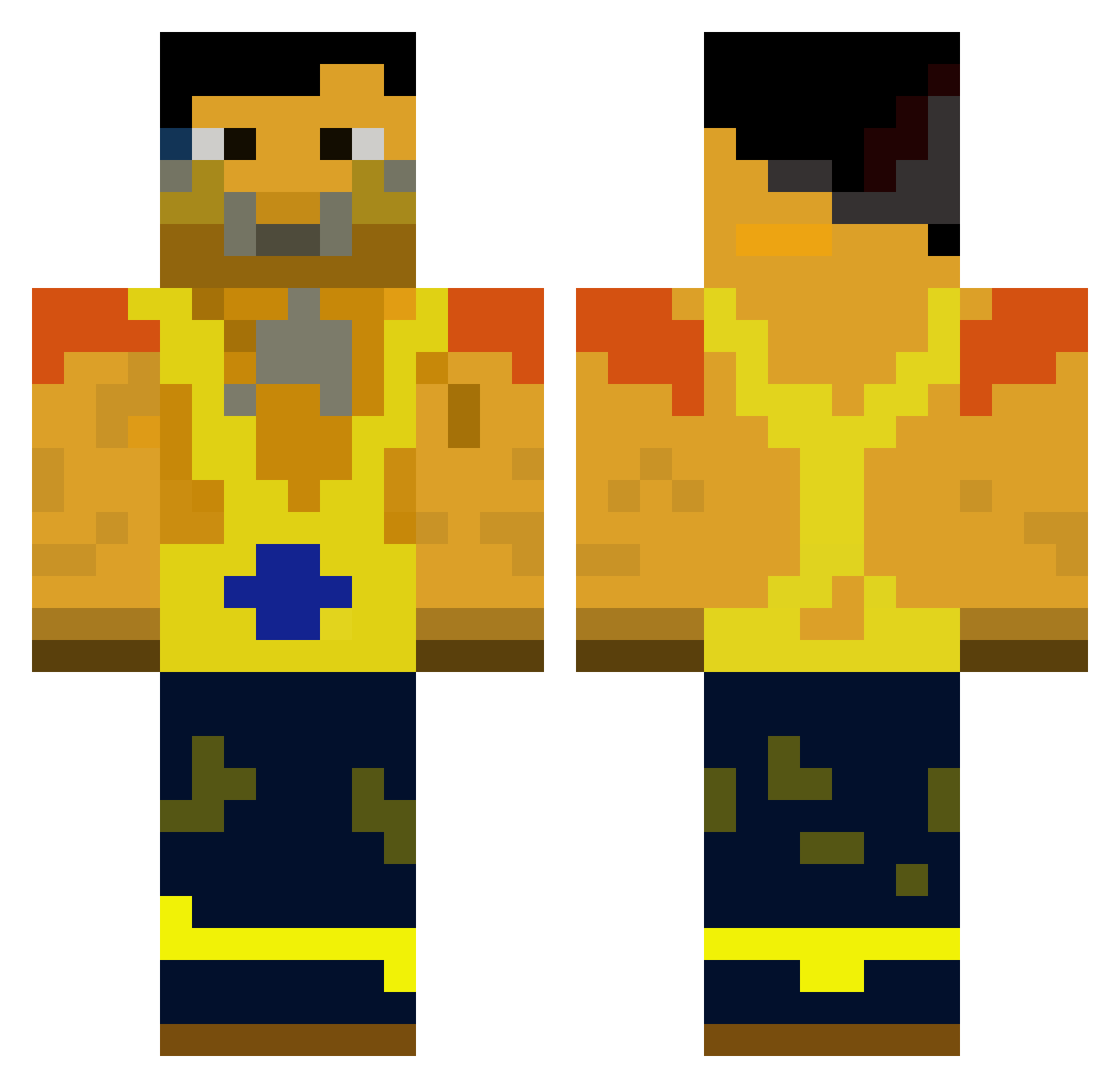 WilliamFeet99 Minecraft skin, front and back view