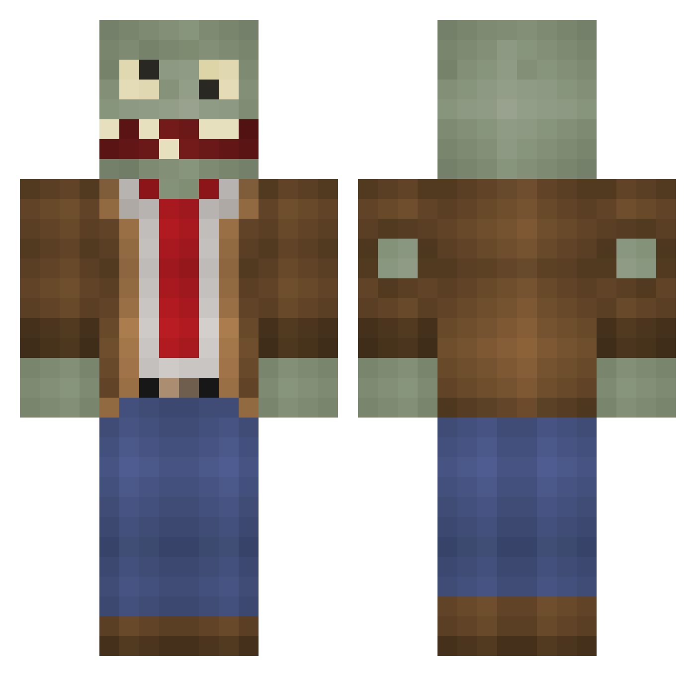 ThePumpkinG0d Minecraft skin, front and back view