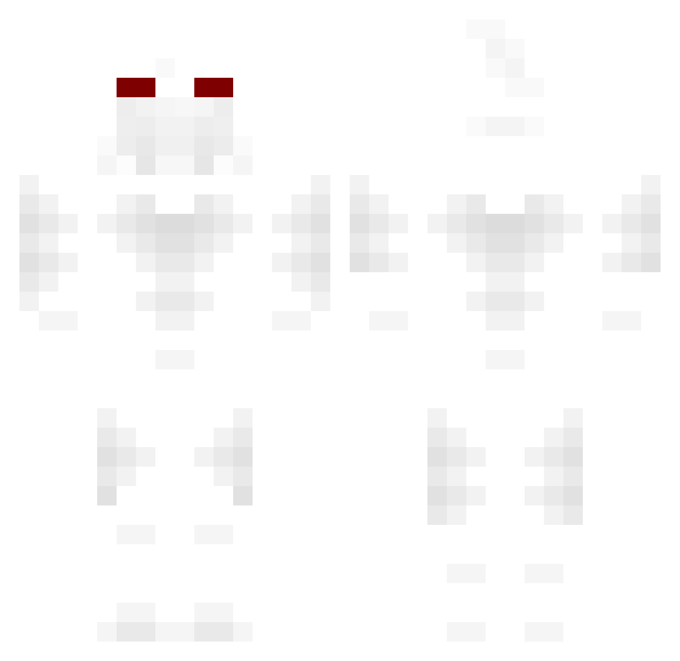 MGneto Minecraft skin, front and back view